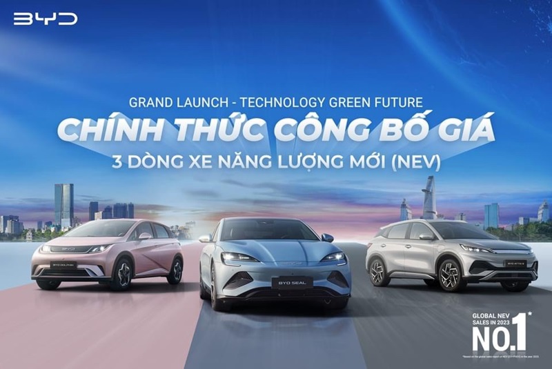 BYD Long Biên: Giá Xe Điện Atto3, Dolphin, Seal Chính Thức Tại VN